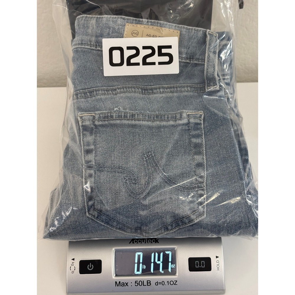 AG Adriano Goldschmied Mari Crop High Rise Slim Straight Jeans Blue Size 24 - Picture 8 of 8